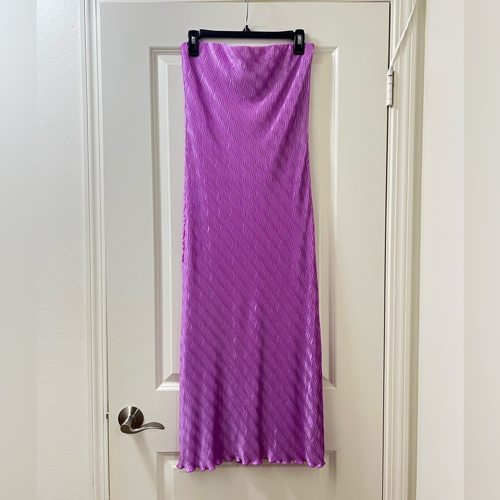 NWOT Nordstrom Anthropologie Astr the label plisse strapless midi dress - Picture 2 of 4